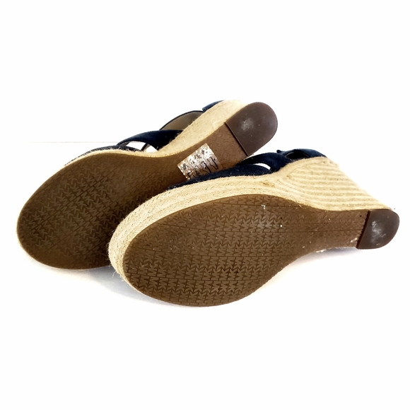 Michael Kors Denim Zipper-Up 4" Platform Wedge Shoe, Excellent Condition - Picture 2 of 10